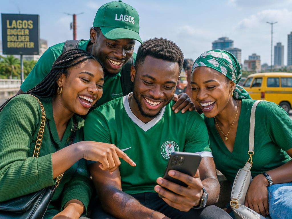 Nigerian friends sharing a happy moment